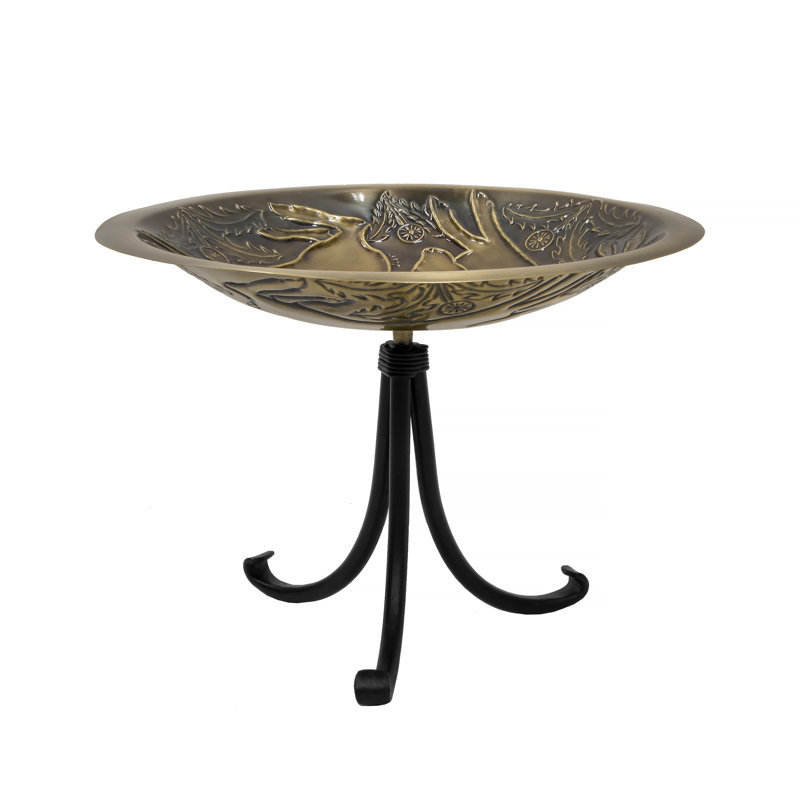 Three Hares Birdbath with Tripod Stand
