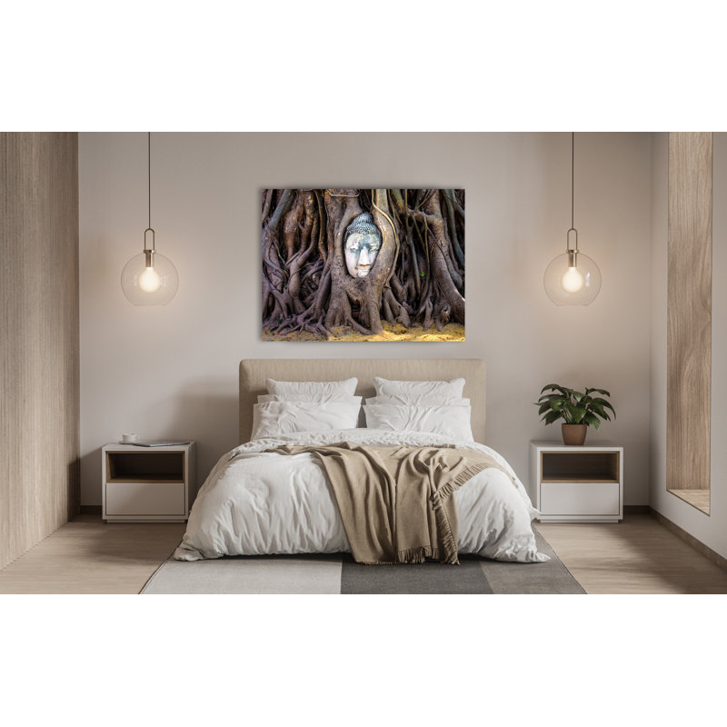 Décoration murale en toile Mindful Buddha, H 20 po x l 30 po x P 1 po