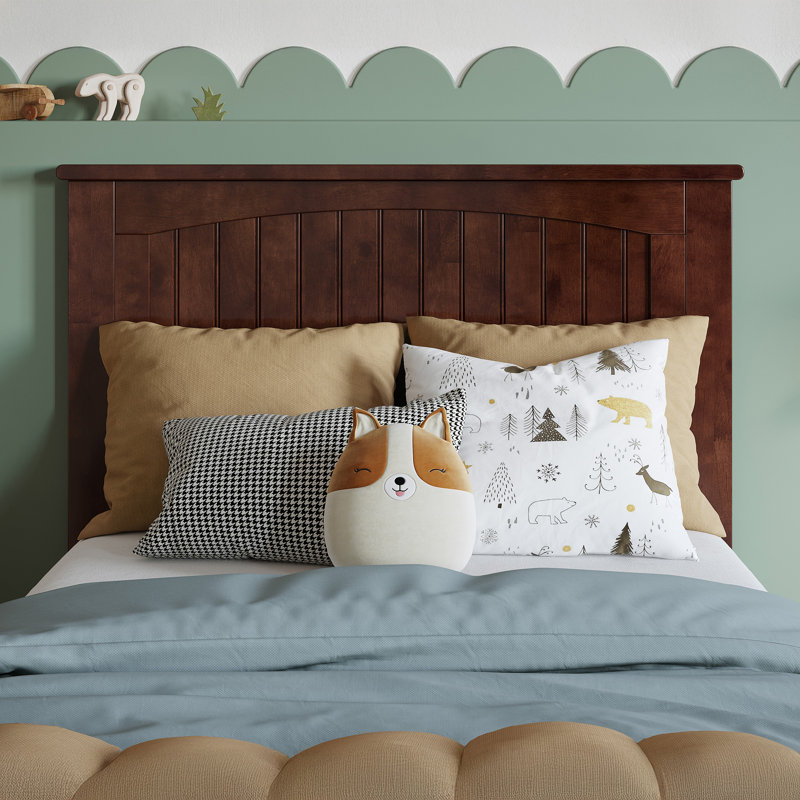  Lit plateforme Amandalee, Simple, Noyer