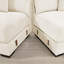 Canapé en velours côtelé 3 places avec 2 repose-pieds-1547869887