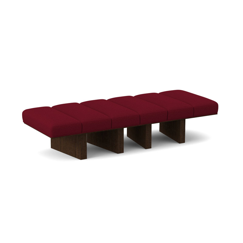 Oblique Upholstered Bench, American Walnut, Margaret Lipstick