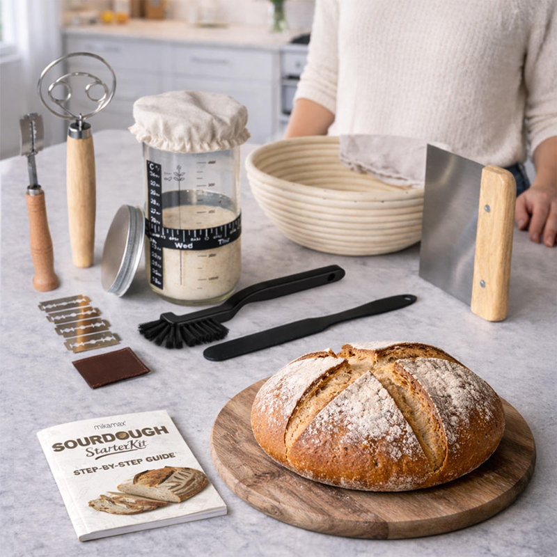 Mikamax Wood Sourdough Kit Set - Multicoloured