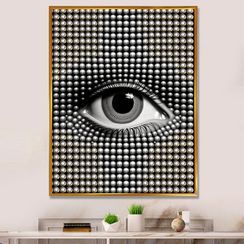 Analeigh Monochrôme IV - reproduction sur toile, L 12 po x H 20 po, Cadre flottant doré