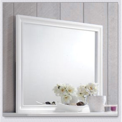 Naima Mirror With Sleek Non-Beveled Design And Durable Rubberwood Frame For Modern And Traditional Spaces