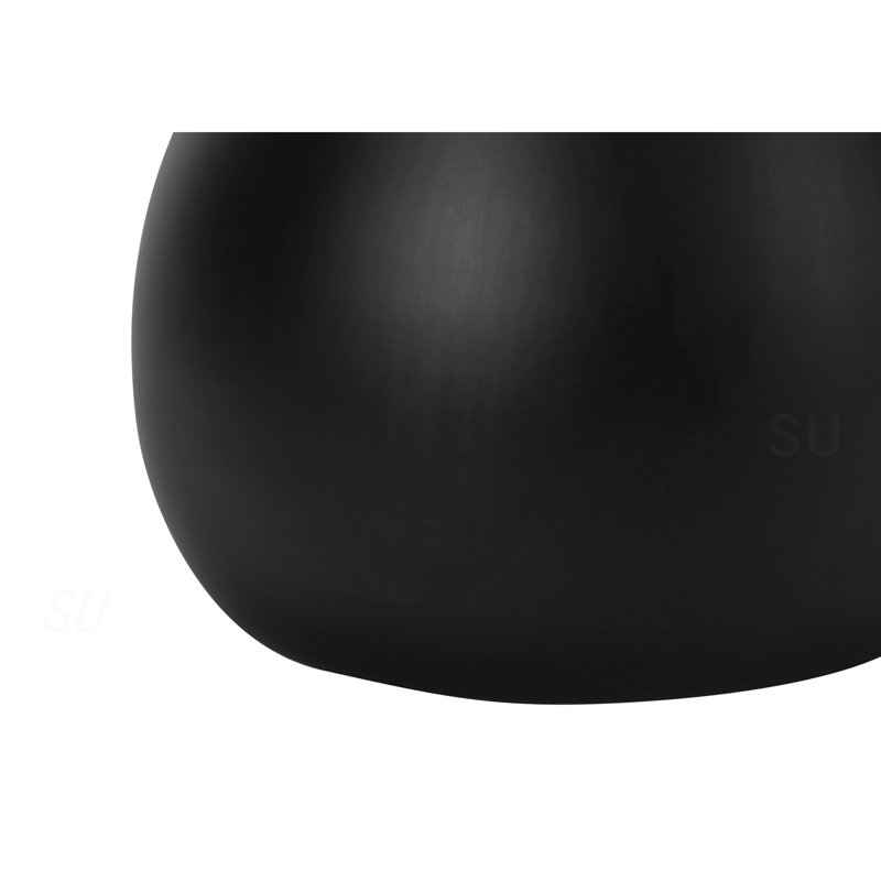 Lighting, ensemble de 2, H 18 po, lampe de table, métal noir, abat-jour ivoire / crème, contemporain