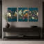 Ensemble de 3 tableaux sur toile à motifs floraux pour la décoration du salon et de la chambre.-129393908