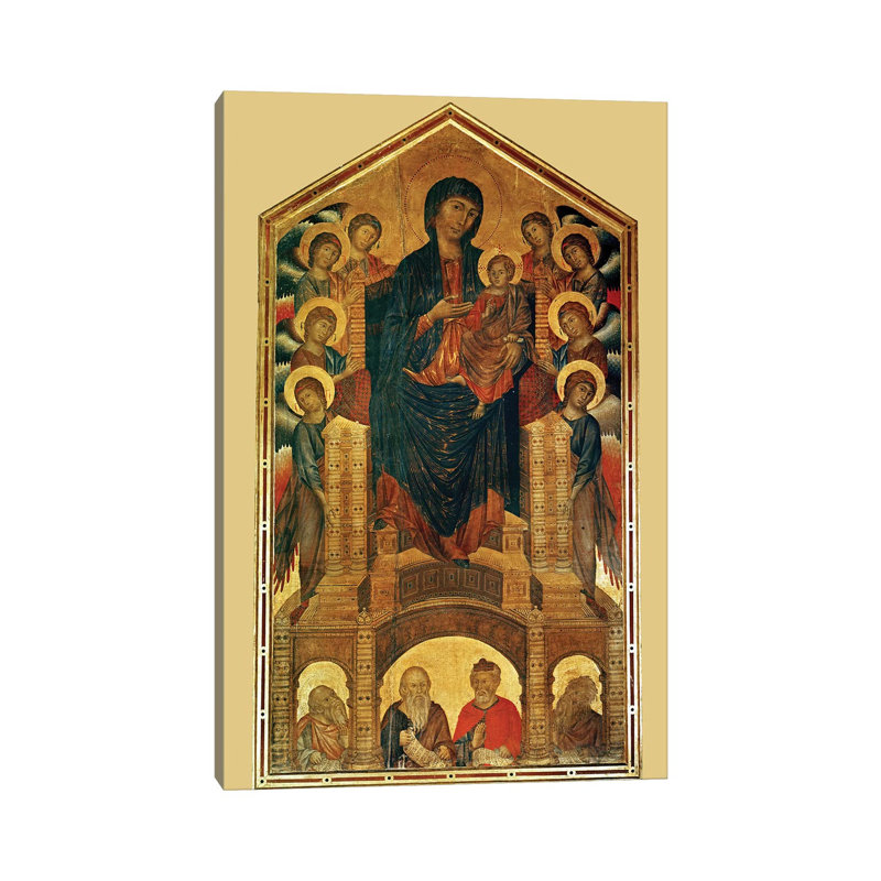 Virgin and Child Enthroned, and Prophets (Santa Trinita Maestà), C.1280-85 1 Piece Wrapped Canvas Painting