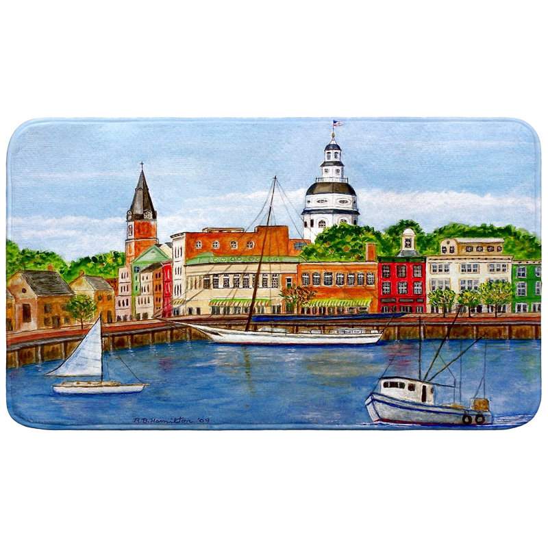 Annapolis City Dock, MD Bath Mat, Single - 18" L x 30" W