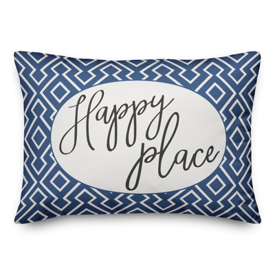 Housse de coussin rectangulaire et insert Happy Place