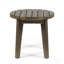 Table d'appoint d'extérieur 16 po en bois d'acacia, finition grise