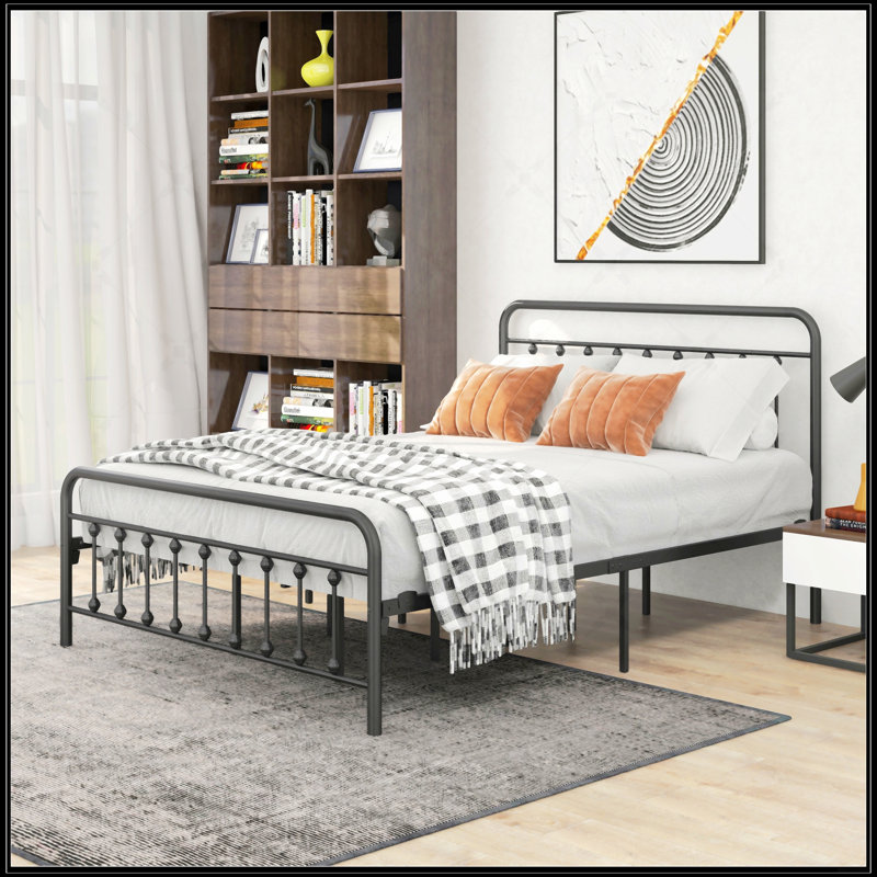 Metal Bed Frame Queen Size Platform