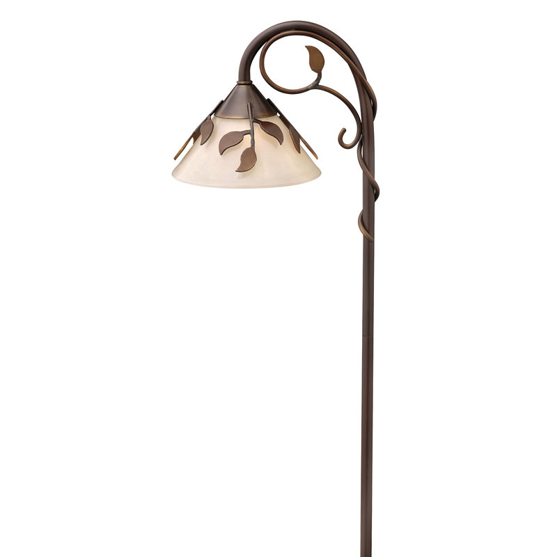 Copper Bronze LED Pathway Light with Amber Glass