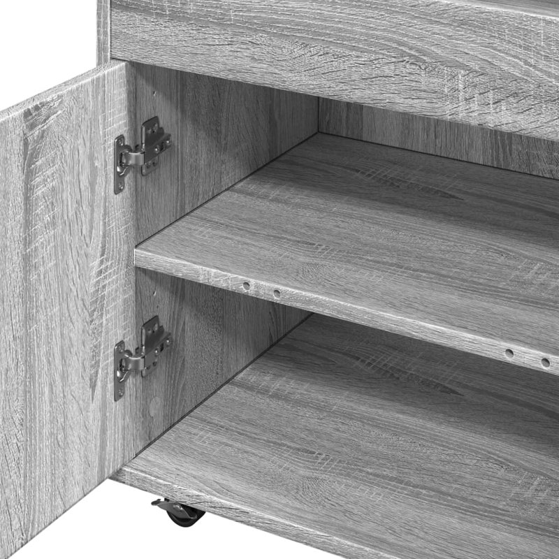 Shebra 60 cm Mini Bar Cabinet, Grey Sonoma