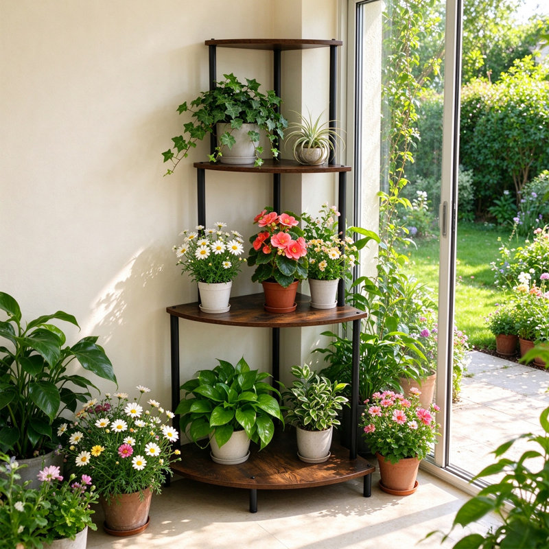 Iron Plant Stand 4 Tier