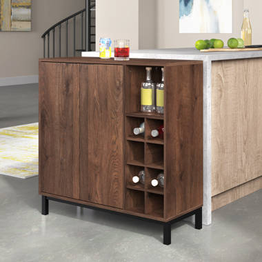 12331 - Vietti Bar Cabinet and Bottle Storage Weathered Oak