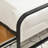Nelsie Upholstered Platform Bed with Velvet Tufted Headboard,White Fabric,Black Frame-954228536-996180396