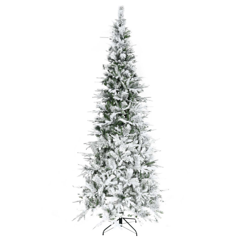 Arbre de Noël artificiel pin enneigé 9 pi avec branches réalistes et 1159 pointes pour une décoration des Fêtes facile