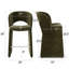 Tabouret de comptoir moderne 26,5 po entièrement revêtu de chenille-1414020555