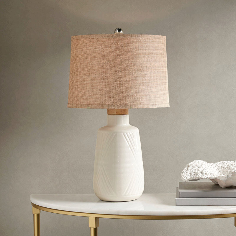 Boho Textured Ceramic Table Lamp