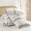Couette imprimée en coton pour lit double/queen, 3 pièces, chenille, aspect ethnique, rembourrage, lavable à la machine, élégante