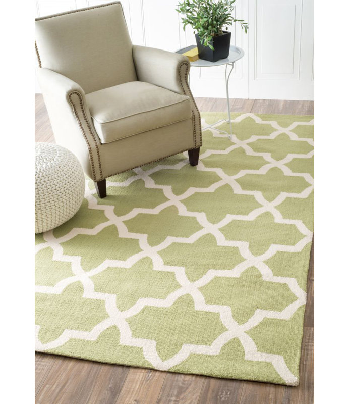 Tackitt Wool Geometric Indoor Rug, Rectangle 7'6" x 9'6"