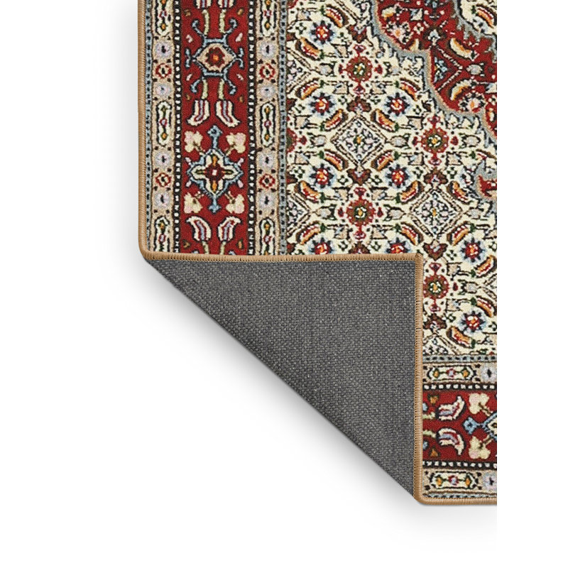 Tapis traditionnel brun / gris Deshmuk, Rectangle 4 pi x 6 pi