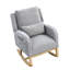 Fauteuil à bascule moderne gris avec soutien lombaire supplémentaire et poches latérales avec revêtement deux