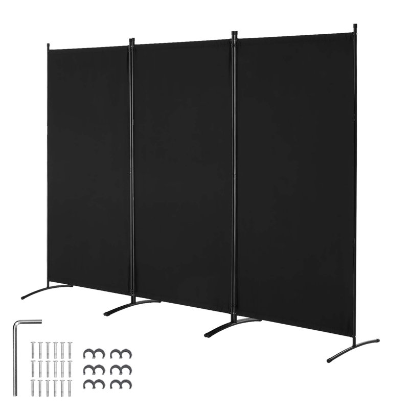 Paravent pliable à 3 panneaux, cloison portative et autoportante pour séparer les pièces, idéal pour le bureau, la chambre et le salon.