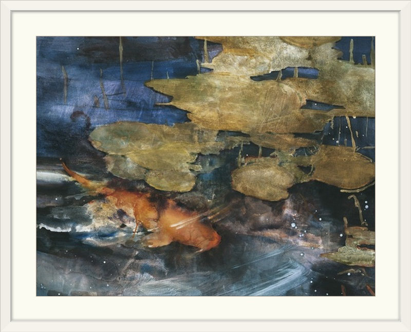 « koi » par theo beck, reproduction d’art, H 27 po x l 36 po x P 1,5 po, Toile