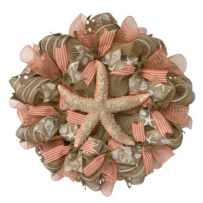 Nautical Wreath Treasures of the Sea Starfish Handmade