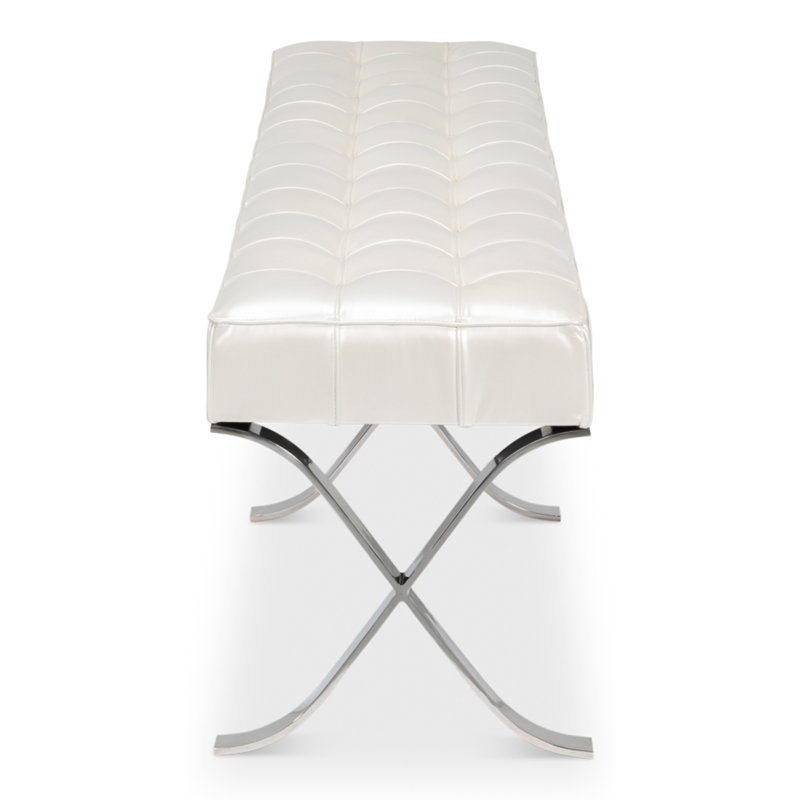 Catalunya Upholstered Bench, White