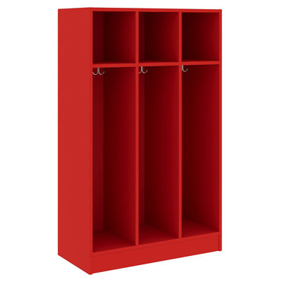 Triple Wide Three Compartment Classroom Cabinet Locker