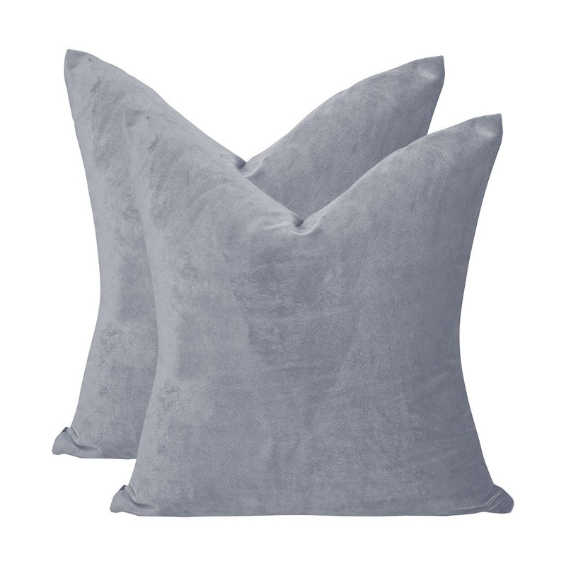 Matte Velvet Cushion Cover - 1 Pc, 30cm x 30cm, Silver