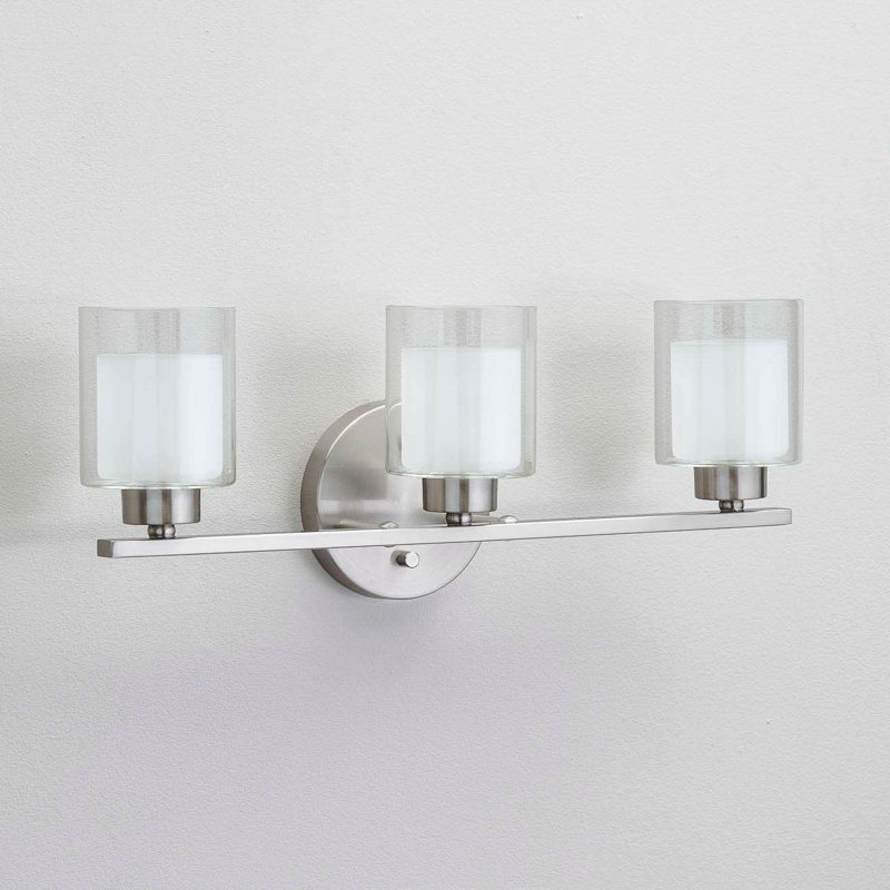 Leith Triple Wall Sconce Iron Armed Sconce, Brushed Nickel