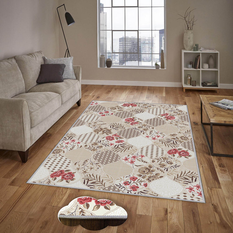 Luxurious 3D Printed Area Carpet, 5.9 x 9.2 Feet | 1% Polyester, .3 in Pile Height, 65 g/m² | Antibacterial & Non-Slip Underside, Machine Washable for Easy Care | Perfect for Living Room, Bedroom, or Office Décor