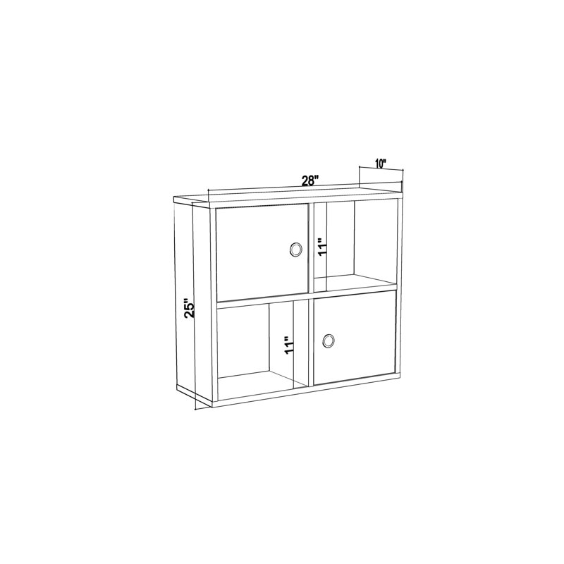 Najmah Storage Bookcase, White