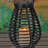 Warm White LED Solar Lantern Hanging Round/Cylindrical with Handle Garden Decor