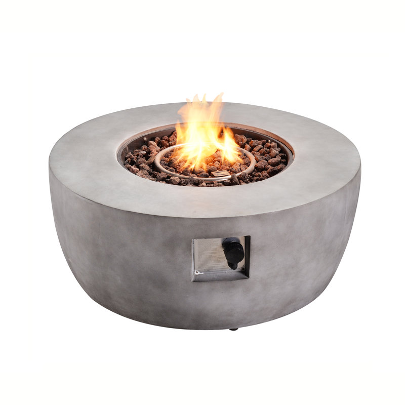 Round Stone Propane Smokeless Fire Pit