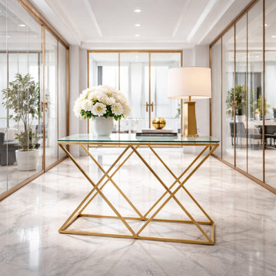 2 - Piece Glass Top Living Room Table Set