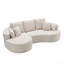 Canapé modulaire courbé 2 pièces en tissu avec méridienne ergonomique pour un confort et un style ultimes-102652187