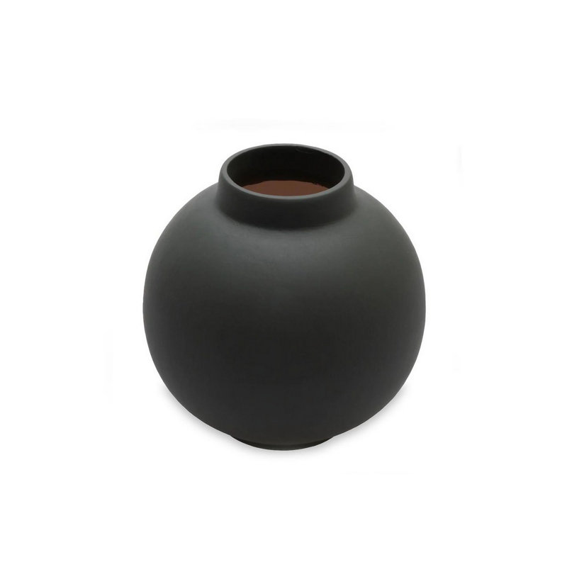 Courtne Ceramic Table Vase, Black, 19cm H x 19cm W x 28cm D