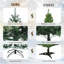 Arbre de Noël vert et blanc floqué / givré avec lumières DEL-1777209412