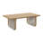 Rectangular Aluminum & HDPE Wicker Coffee Table-1599644234