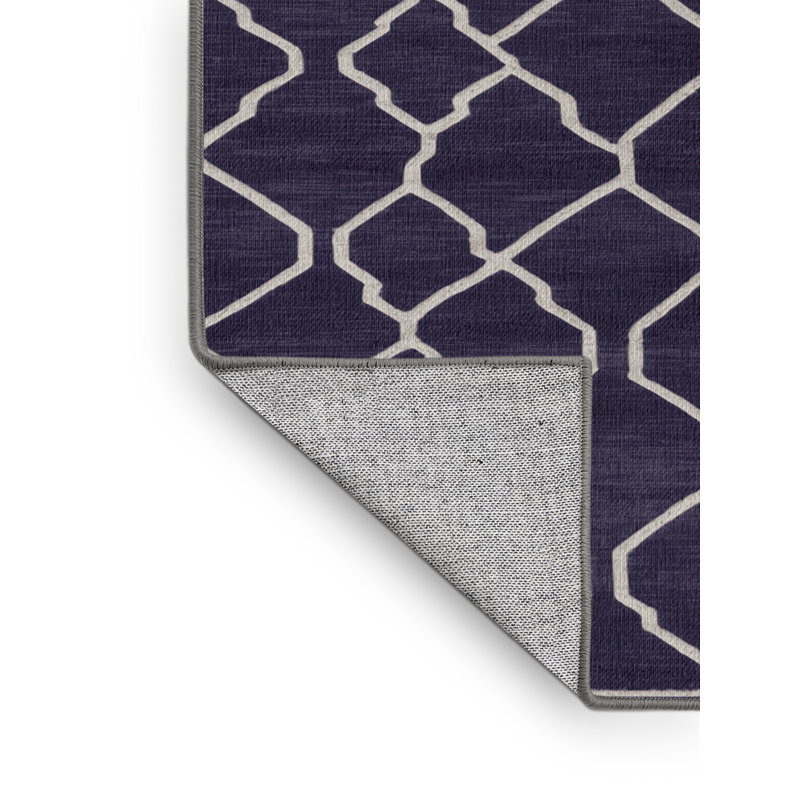 Tapis mauve lavable à la machine, Carré 8 pi