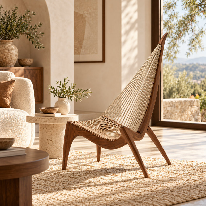 Fauteuil d'appoint en bois Isavelle