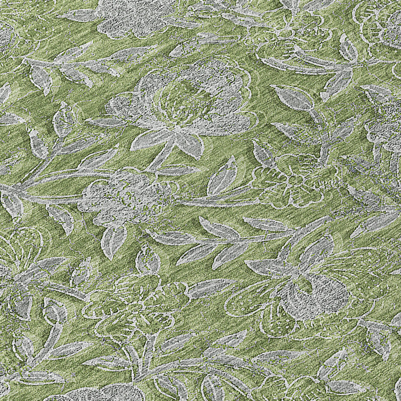 Tapis olive intérieur / extérieur lavable à la machine Mahaney ACN771, Rectangle 1'8" x 2'6"