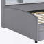 Lit plateforme tapissier avec tiroirs-155021343