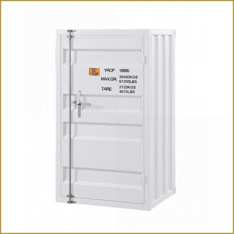 Commodes et amp; Garde-robes | Commode industrielle blanche en métal avec tablettes réglables Verrou de sécurité | Blanc | Métal