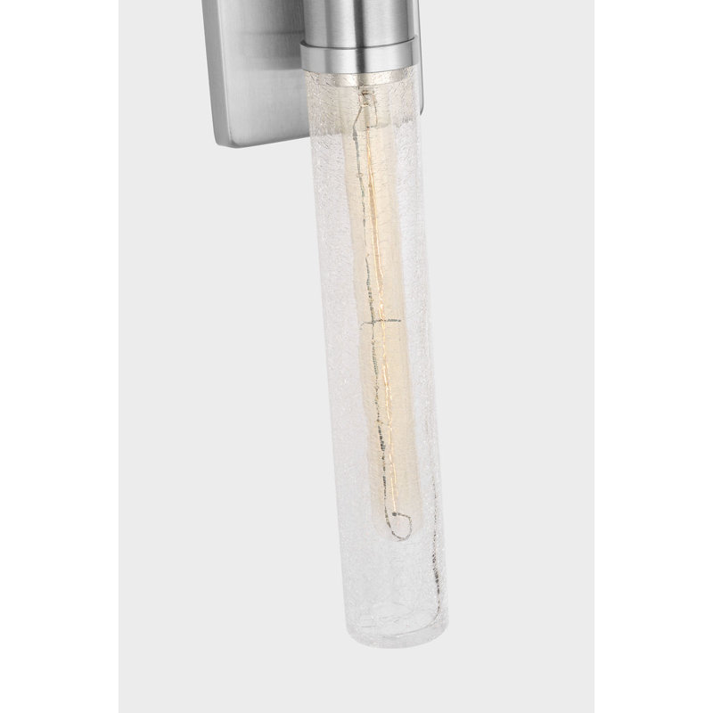 Ensemble de meuble-lavabo à deux lumières Keaton, H 30 po x l 5 po x P 3,63 po, Craquelé, Nickel brossé