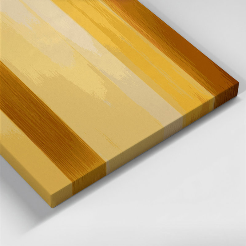 Art abstrait sur toile jaune, H 18 po x l 12 po